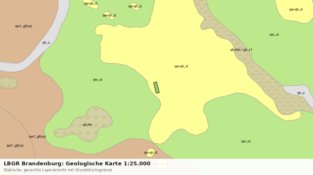 Statische Kartenansicht: LBGR Brandenburg: Geologische Karte 1:25.000