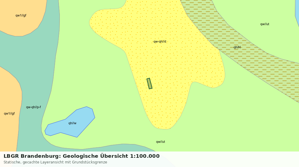 Statische Kartenansicht: LBGR Brandenburg: Geologische Übersicht 1:100.000