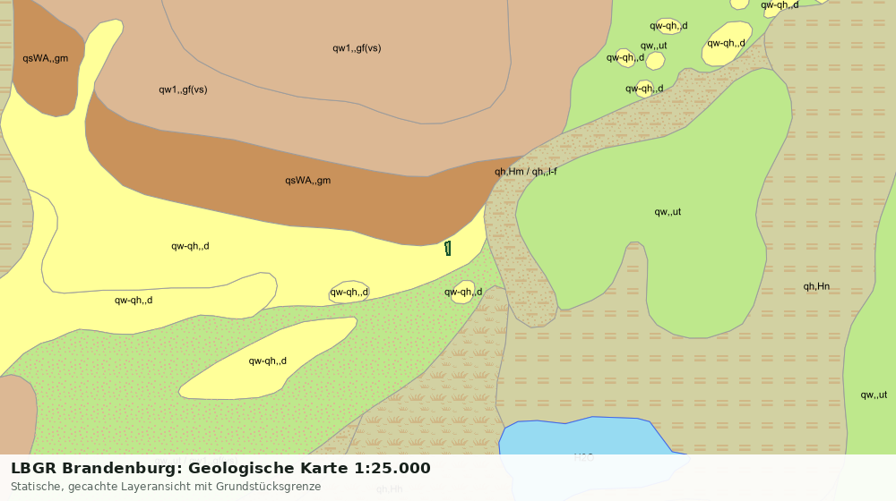 Statische Kartenansicht: LBGR Brandenburg: Geologische Karte 1:25.000