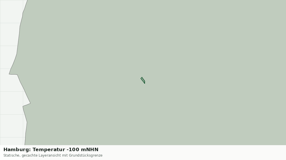 Statische Kartenansicht: Hamburg: Temperatur -100 mNHN
