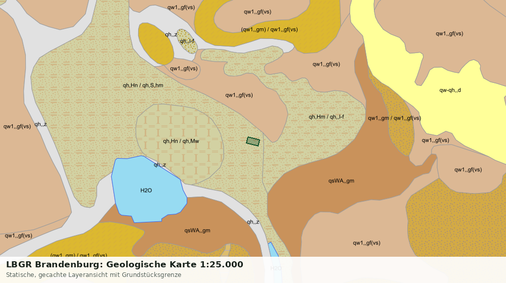 Statische Kartenansicht: LBGR Brandenburg: Geologische Karte 1:25.000