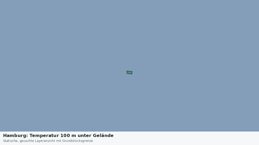 Statische Kartenansicht: Hamburg: Temperatur 100 m unter Gelände