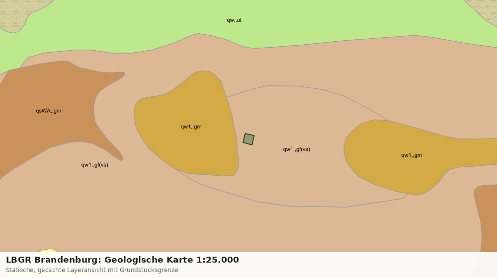 Statische Kartenansicht: LBGR Brandenburg: Geologische Karte 1:25.000