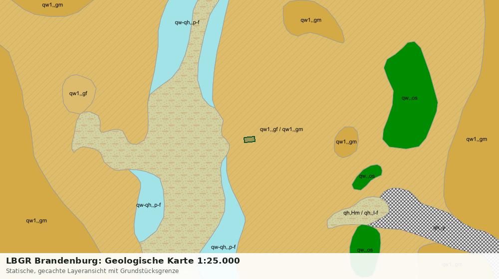 Statische Kartenansicht: LBGR Brandenburg: Geologische Karte 1:25.000