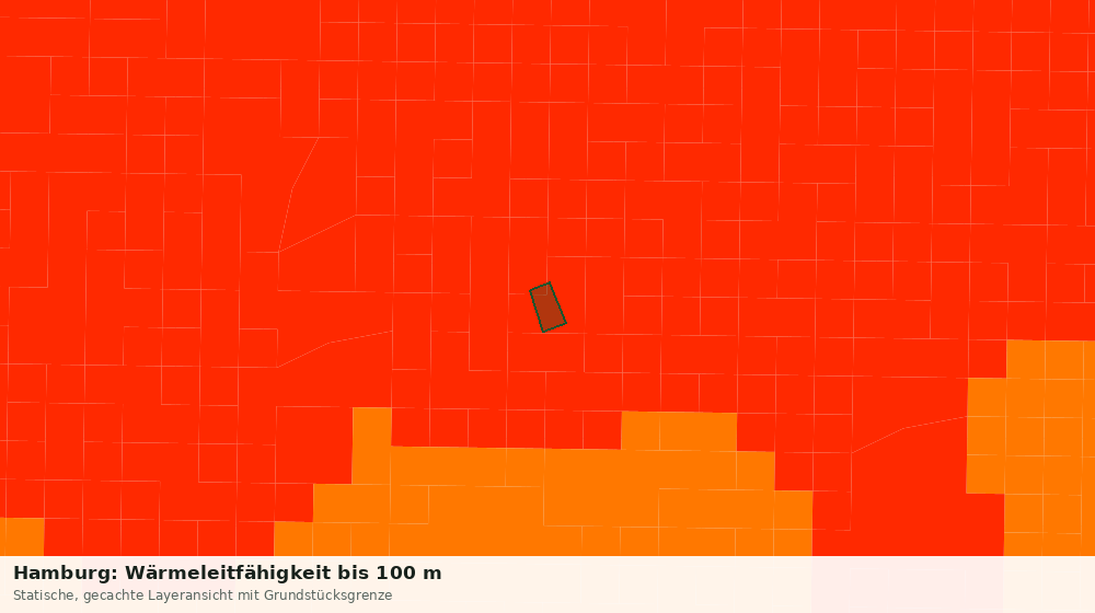 Statische Kartenansicht: Hamburg: Wärmeleitfähigkeit bis 100 m
