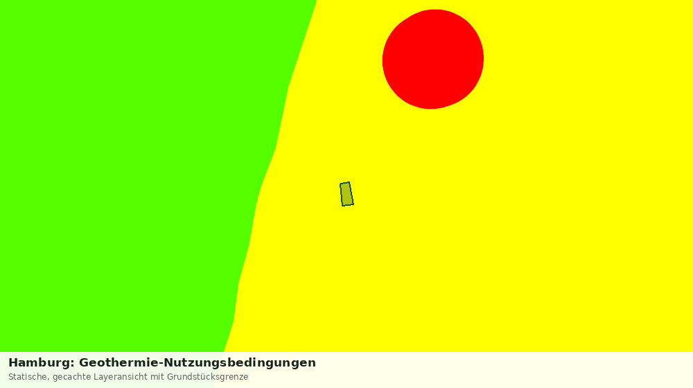 Statische Kartenansicht: Hamburg: Geothermie-Nutzungsbedingungen