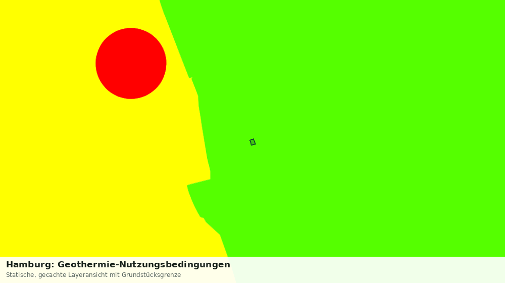 Statische Kartenansicht: Hamburg: Geothermie-Nutzungsbedingungen