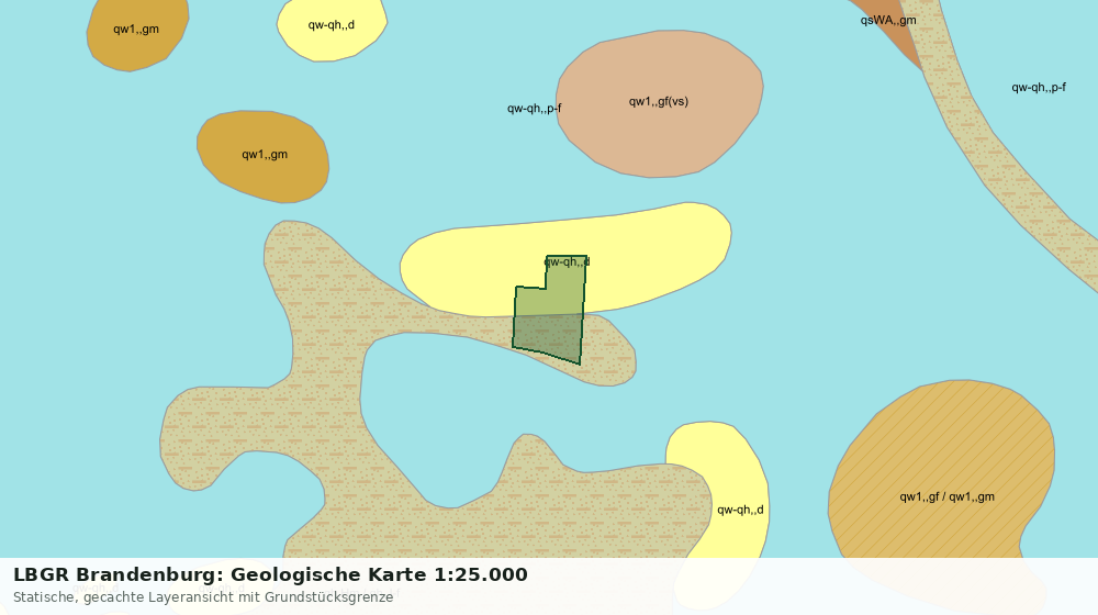 Statische Kartenansicht: LBGR Brandenburg: Geologische Karte 1:25.000