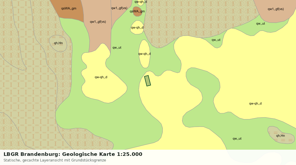Statische Kartenansicht: LBGR Brandenburg: Geologische Karte 1:25.000