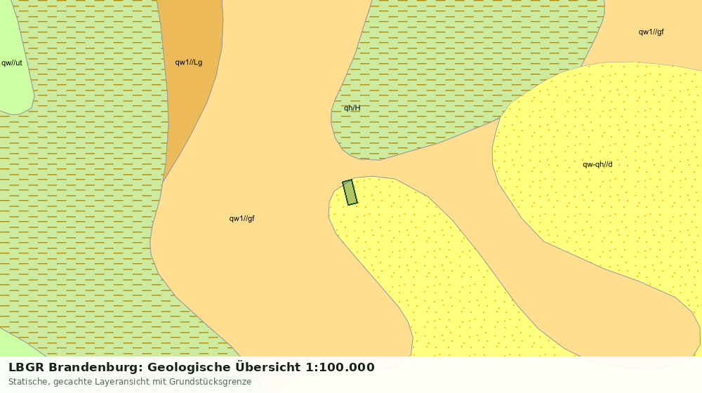 Statische Kartenansicht: LBGR Brandenburg: Geologische Übersicht 1:100.000