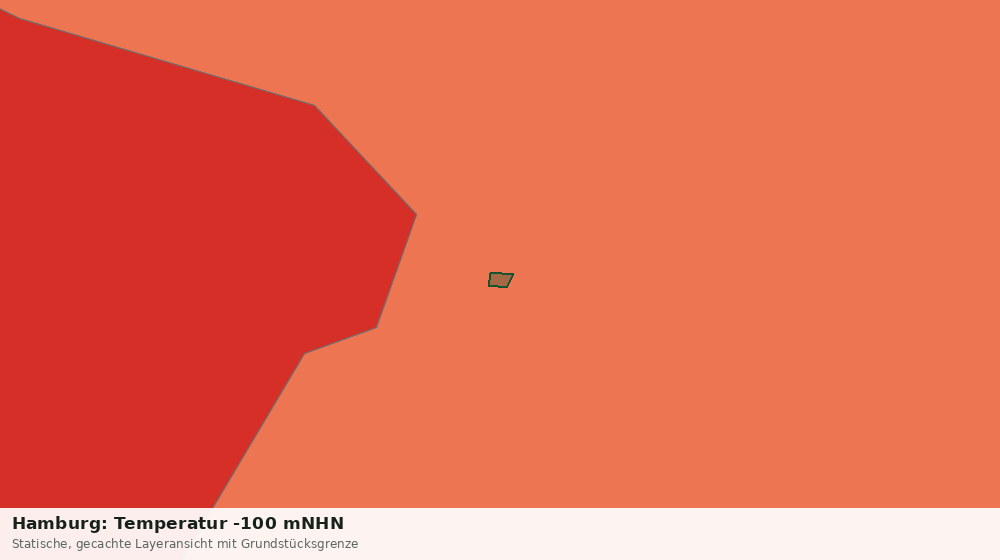 Statische Kartenansicht: Hamburg: Temperatur -100 mNHN