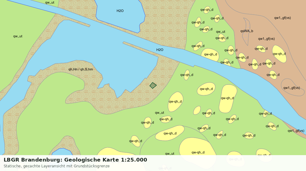 Statische Kartenansicht: LBGR Brandenburg: Geologische Karte 1:25.000