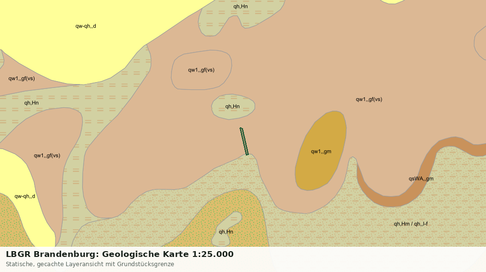 Statische Kartenansicht: LBGR Brandenburg: Geologische Karte 1:25.000
