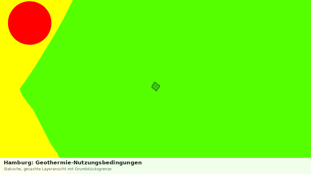 Statische Kartenansicht: Hamburg: Geothermie-Nutzungsbedingungen