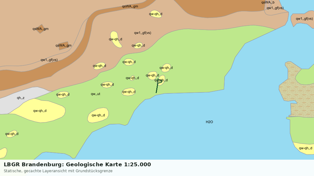 Statische Kartenansicht: LBGR Brandenburg: Geologische Karte 1:25.000