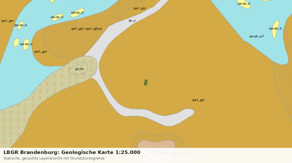 Statische Kartenansicht: LBGR Brandenburg: Geologische Karte 1:25.000