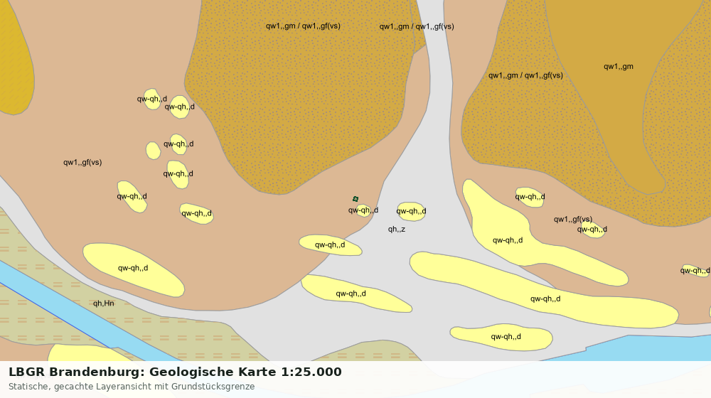 Statische Kartenansicht: LBGR Brandenburg: Geologische Karte 1:25.000
