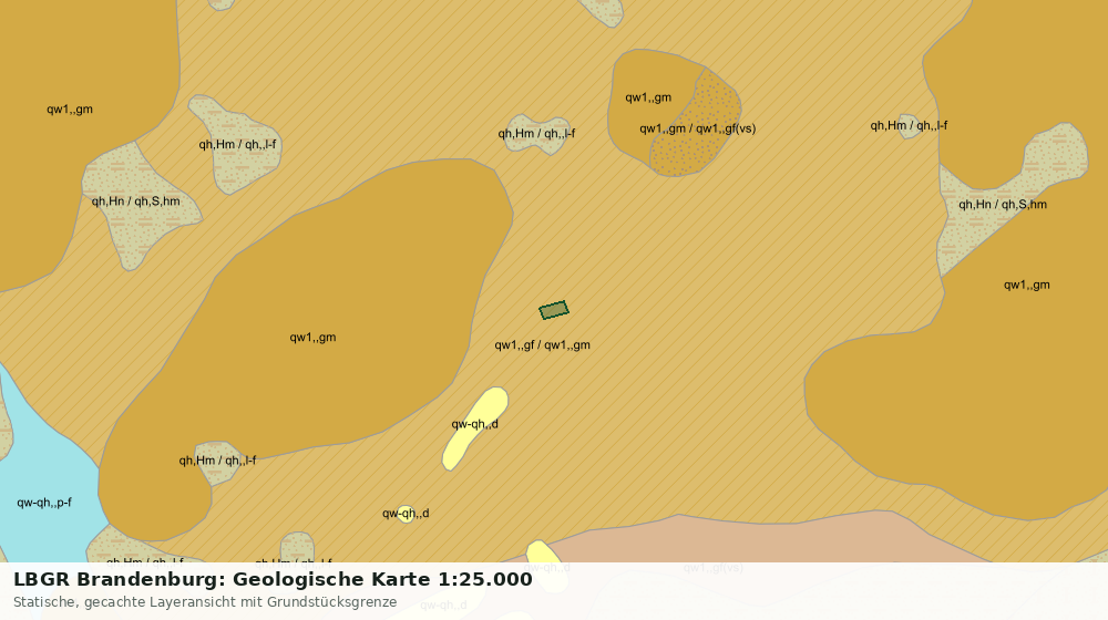 Statische Kartenansicht: LBGR Brandenburg: Geologische Karte 1:25.000