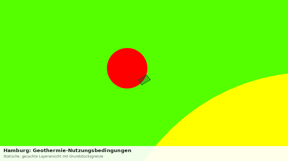 Statische Kartenansicht: Hamburg: Geothermie-Nutzungsbedingungen