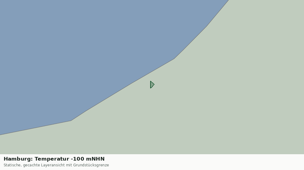 Statische Kartenansicht: Hamburg: Temperatur -100 mNHN