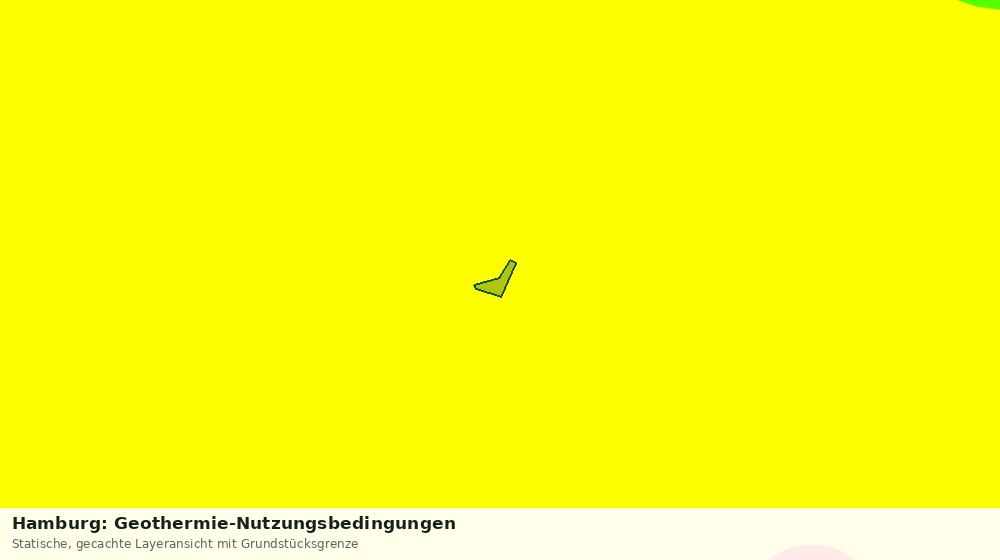 Statische Kartenansicht: Hamburg: Geothermie-Nutzungsbedingungen
