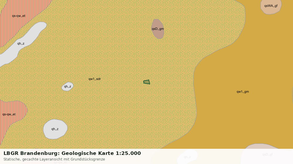 Statische Kartenansicht: LBGR Brandenburg: Geologische Karte 1:25.000