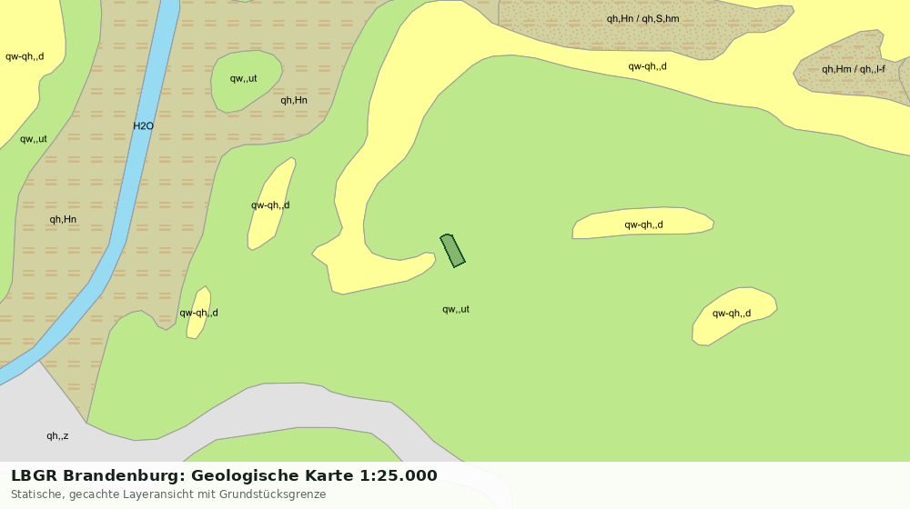 Statische Kartenansicht: LBGR Brandenburg: Geologische Karte 1:25.000