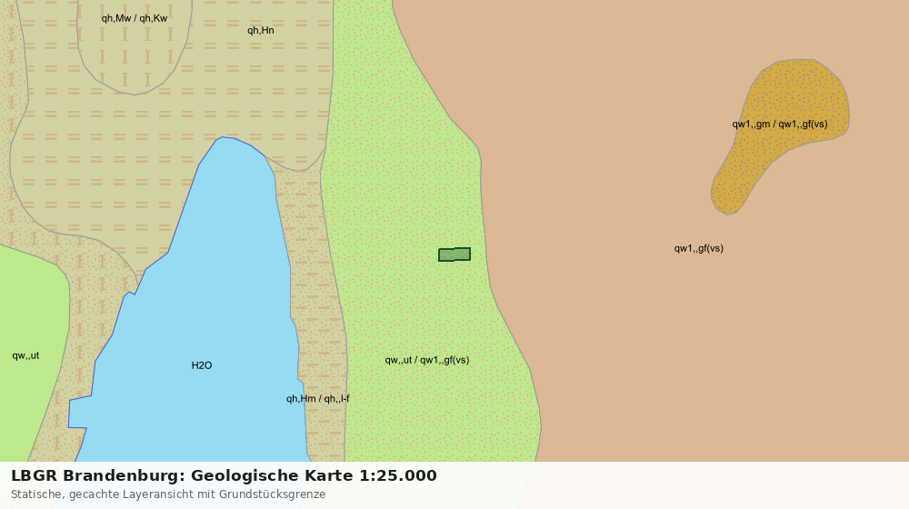 Statische Kartenansicht: LBGR Brandenburg: Geologische Karte 1:25.000