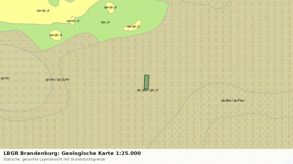 Statische Kartenansicht: LBGR Brandenburg: Geologische Karte 1:25.000