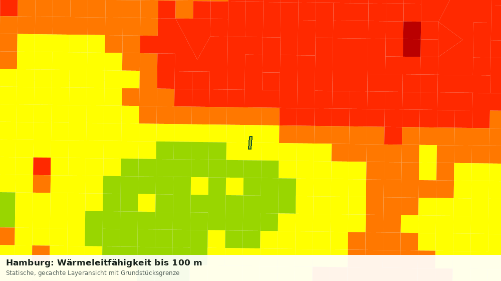 Statische Kartenansicht: Hamburg: Wärmeleitfähigkeit bis 100 m