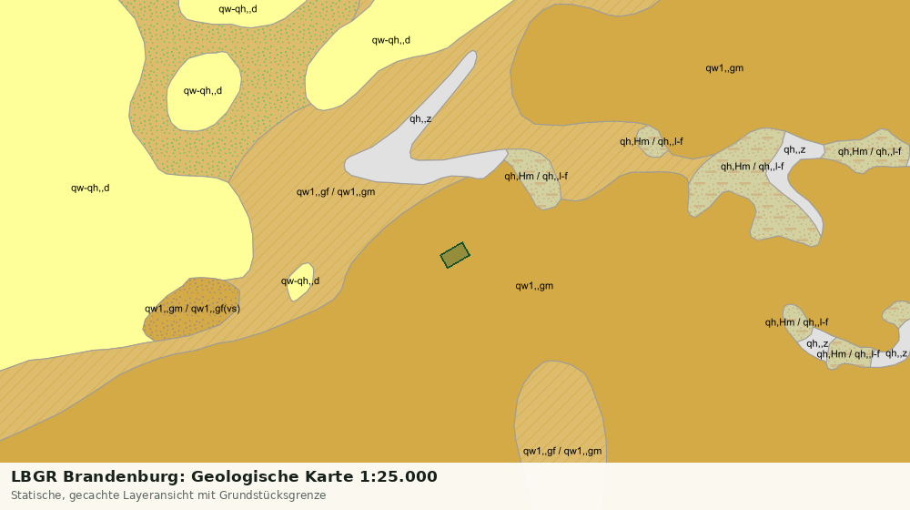 Statische Kartenansicht: LBGR Brandenburg: Geologische Karte 1:25.000
