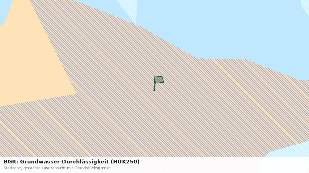 Statische Kartenansicht: BGR: Grundwasser-Durchlässigkeit (HÜK250)