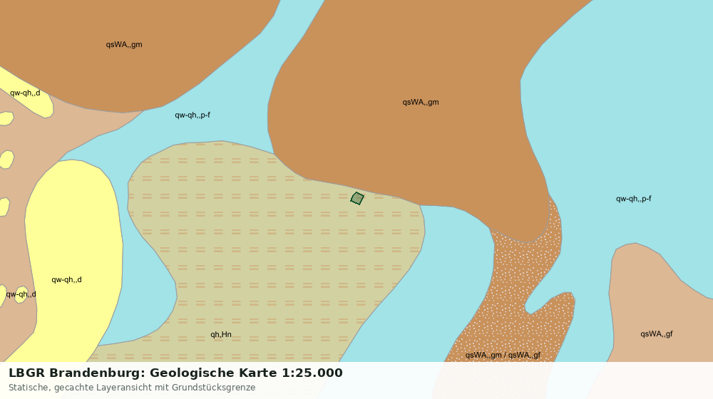 Statische Kartenansicht: LBGR Brandenburg: Geologische Karte 1:25.000