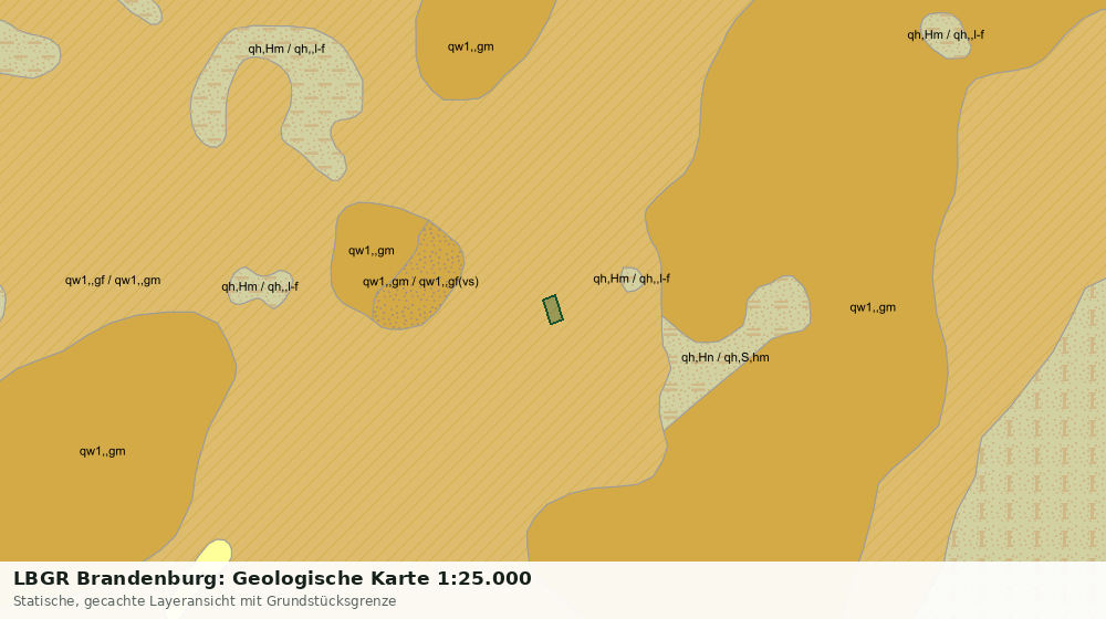 Statische Kartenansicht: LBGR Brandenburg: Geologische Karte 1:25.000