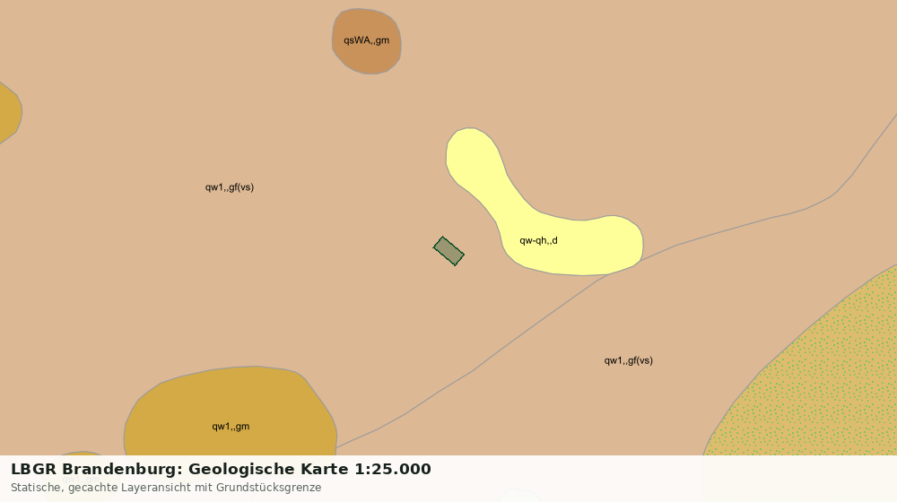 Statische Kartenansicht: LBGR Brandenburg: Geologische Karte 1:25.000