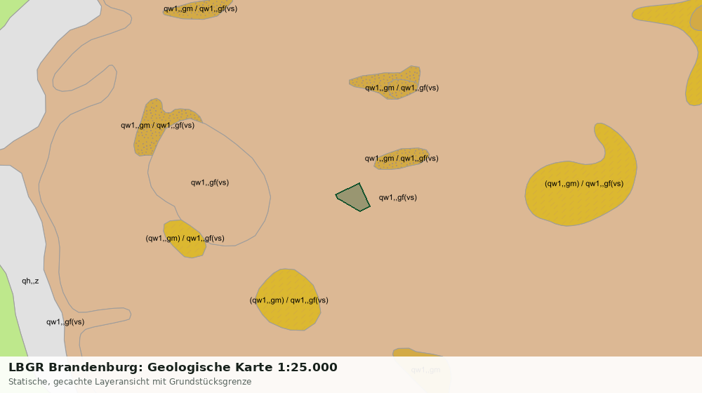 Statische Kartenansicht: LBGR Brandenburg: Geologische Karte 1:25.000