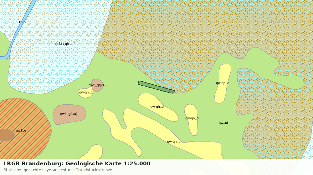 Statische Kartenansicht: LBGR Brandenburg: Geologische Karte 1:25.000