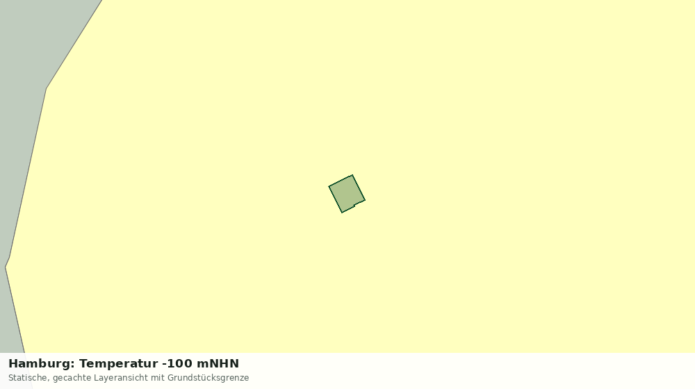 Statische Kartenansicht: Hamburg: Temperatur -100 mNHN