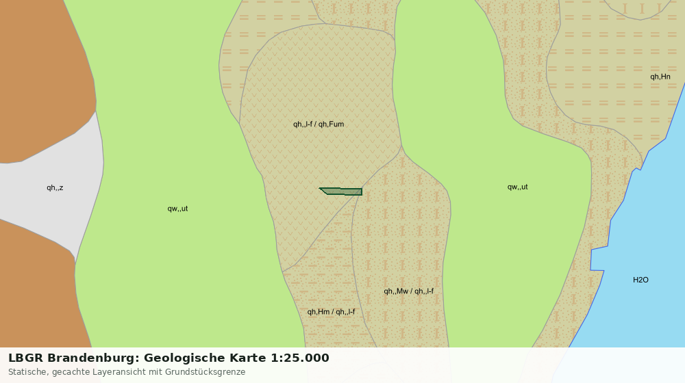 Statische Kartenansicht: LBGR Brandenburg: Geologische Karte 1:25.000