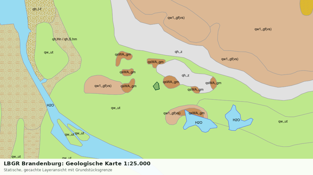 Statische Kartenansicht: LBGR Brandenburg: Geologische Karte 1:25.000