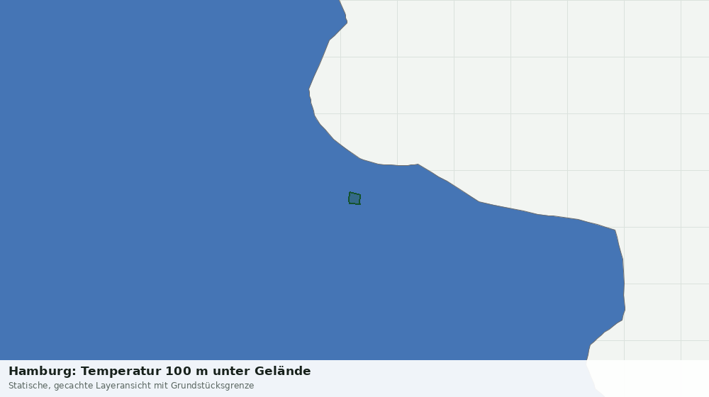 Statische Kartenansicht: Hamburg: Temperatur 100 m unter Gelände