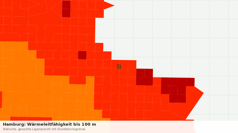 Statische Kartenansicht: Hamburg: Wärmeleitfähigkeit bis 100 m