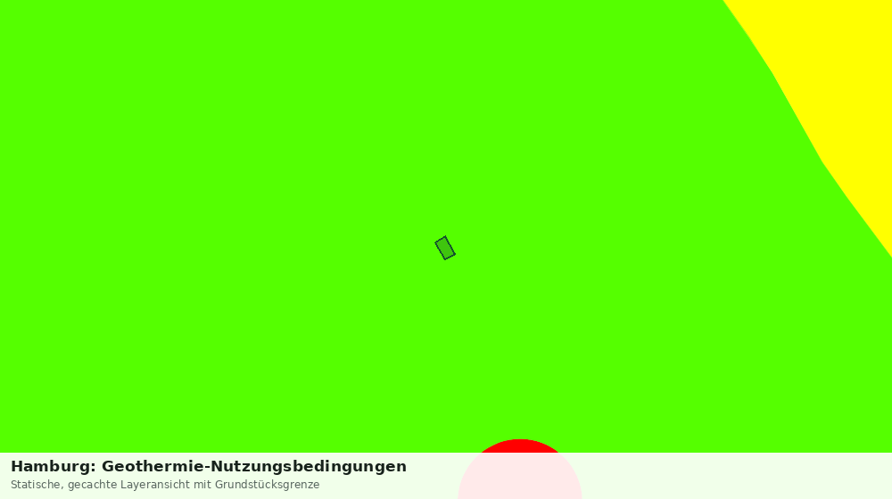 Statische Kartenansicht: Hamburg: Geothermie-Nutzungsbedingungen