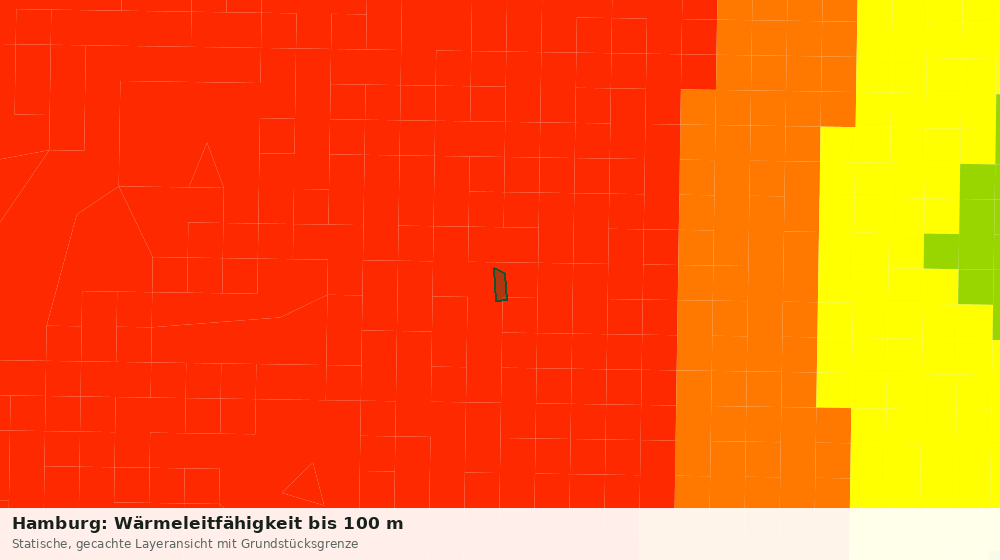 Statische Kartenansicht: Hamburg: Wärmeleitfähigkeit bis 100 m