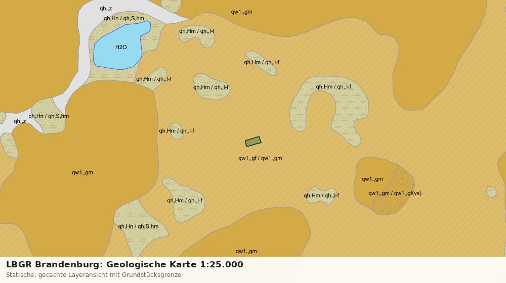 Statische Kartenansicht: LBGR Brandenburg: Geologische Karte 1:25.000