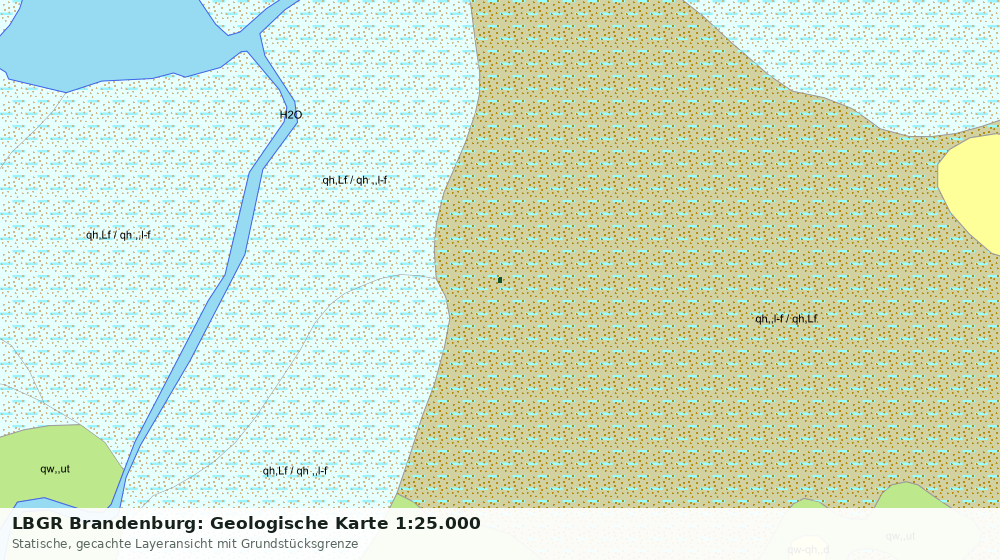 Statische Kartenansicht: LBGR Brandenburg: Geologische Karte 1:25.000
