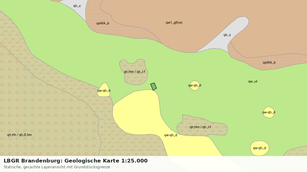 Statische Kartenansicht: LBGR Brandenburg: Geologische Karte 1:25.000