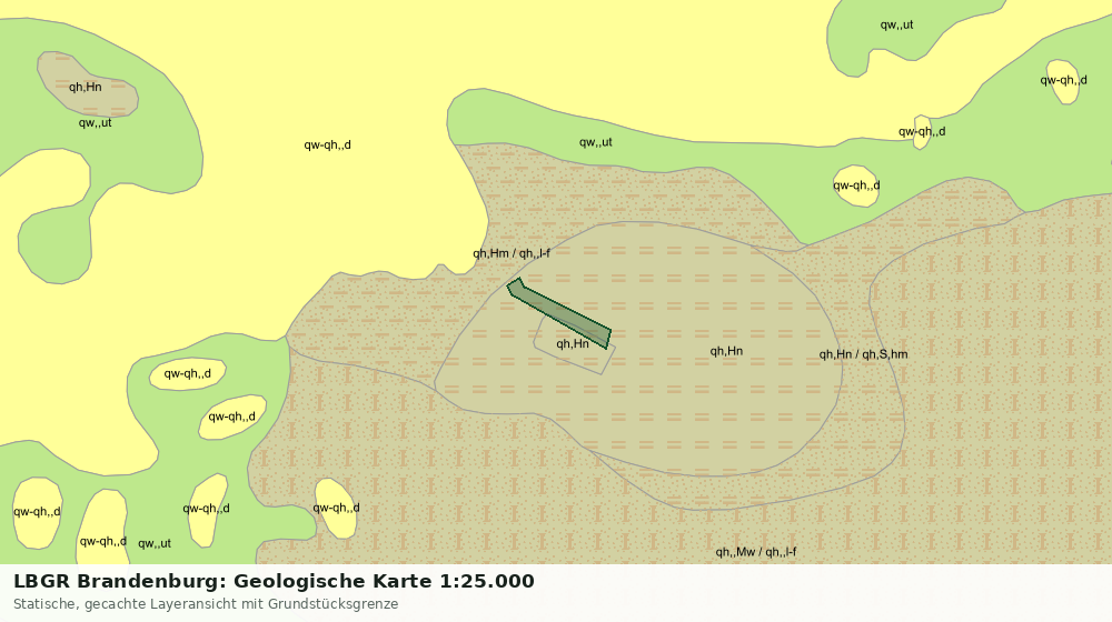 Statische Kartenansicht: LBGR Brandenburg: Geologische Karte 1:25.000