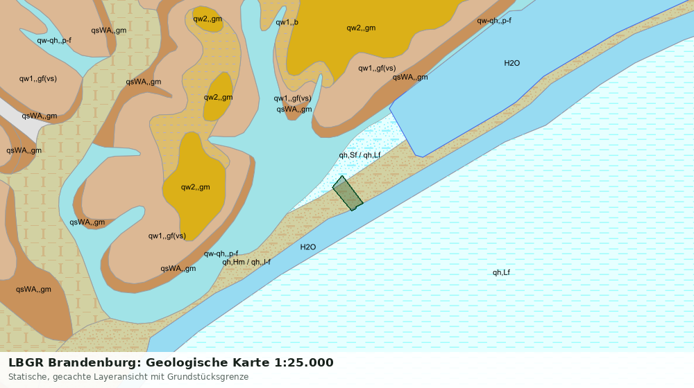 Statische Kartenansicht: LBGR Brandenburg: Geologische Karte 1:25.000