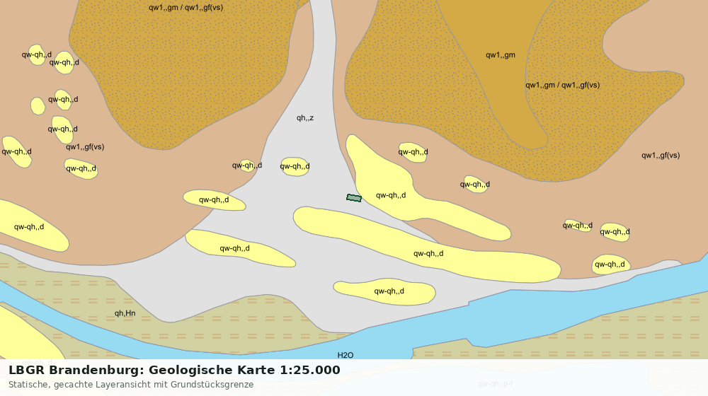 Statische Kartenansicht: LBGR Brandenburg: Geologische Karte 1:25.000